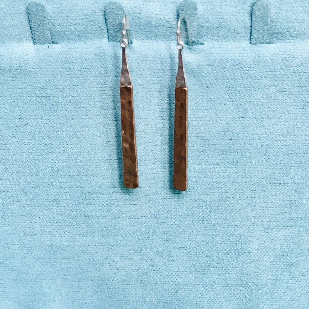 Two-toned earrings, never worn